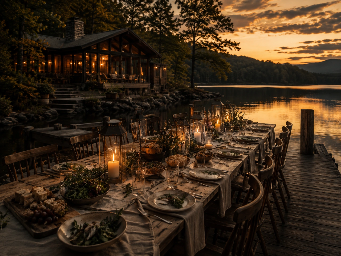 The lakeside supper club at Halcyon House