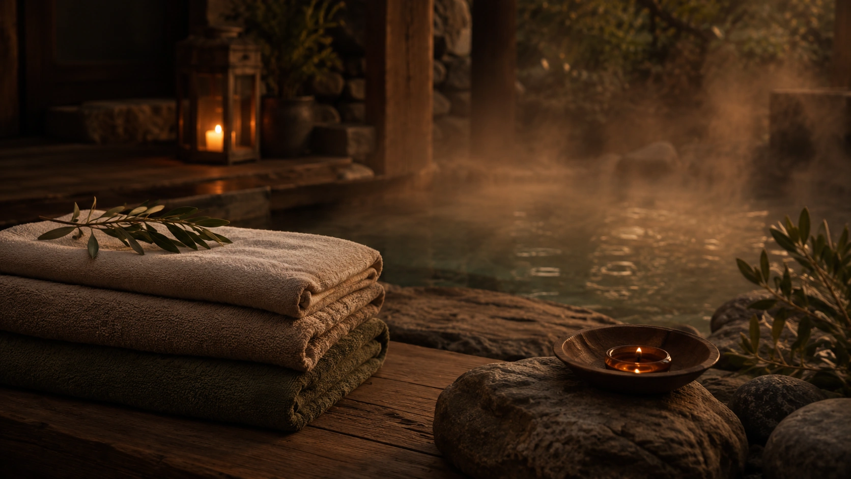 The spring-fed spa